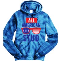 All American Stud Sunglasses 4th Of July Patriotic Gift Tie Dye Hoodie