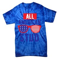 All American Stud Sunglasses 4th Of July Patriotic Gift Tie-Dye T-Shirt