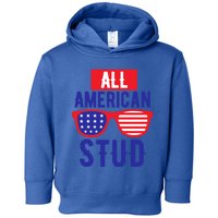 All American Stud Sunglasses 4th Of July Patriotic Gift Toddler Hoodie