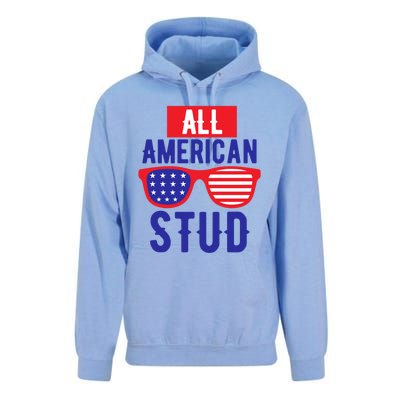 All American Stud Sunglasses 4th Of July Patriotic Gift Unisex Surf Hoodie