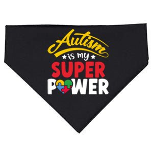 Autism Awareness Superpower Graphic USA-Made Doggie Bandana