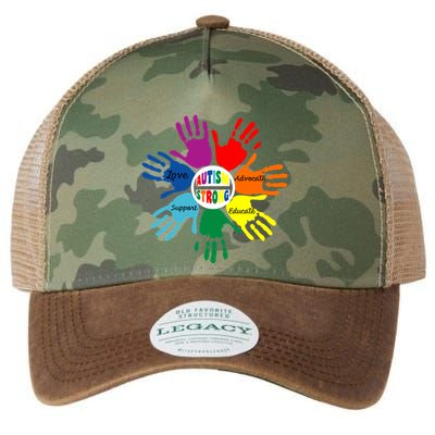 Autism Awareness Sign Language Hand Puzzle Support Legacy Tie Dye Trucker Hat