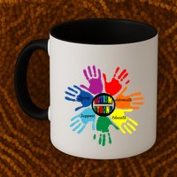 Autism Awareness Sign Language Hand Puzzle Support Mug