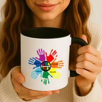 Autism Awareness Sign Language Hand Puzzle Support Mug