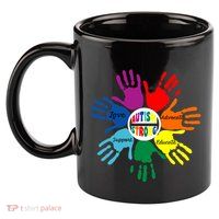 Autism Awareness Sign Language Hand Puzzle Support 11oz C Handle Ceramic Mug