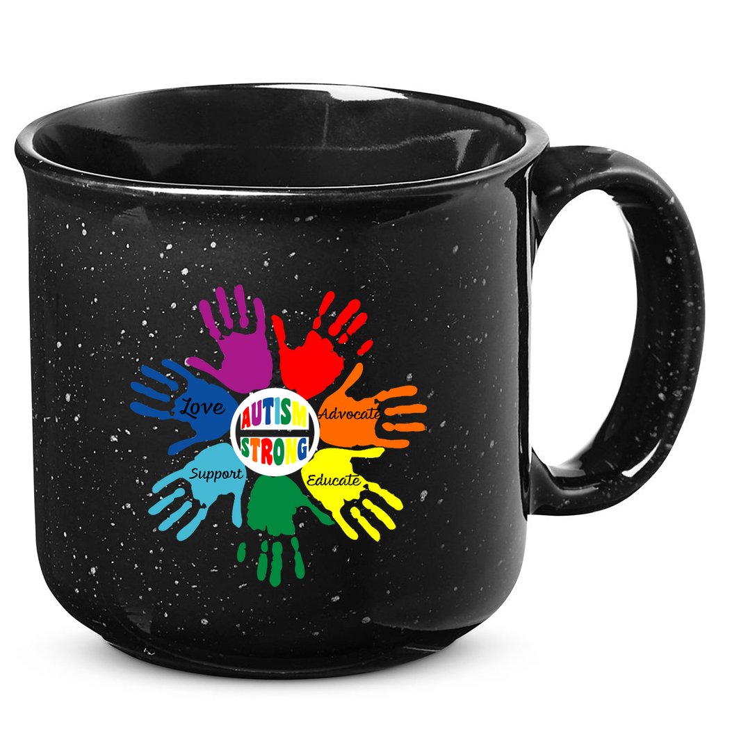 Autism Awareness Sign Language Hand Puzzle Support 15oz Campfire Ceramic Mug
