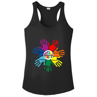 Autism Awareness Sign Language Hand Puzzle Support Ladies PosiCharge Competitor Racerback Tank