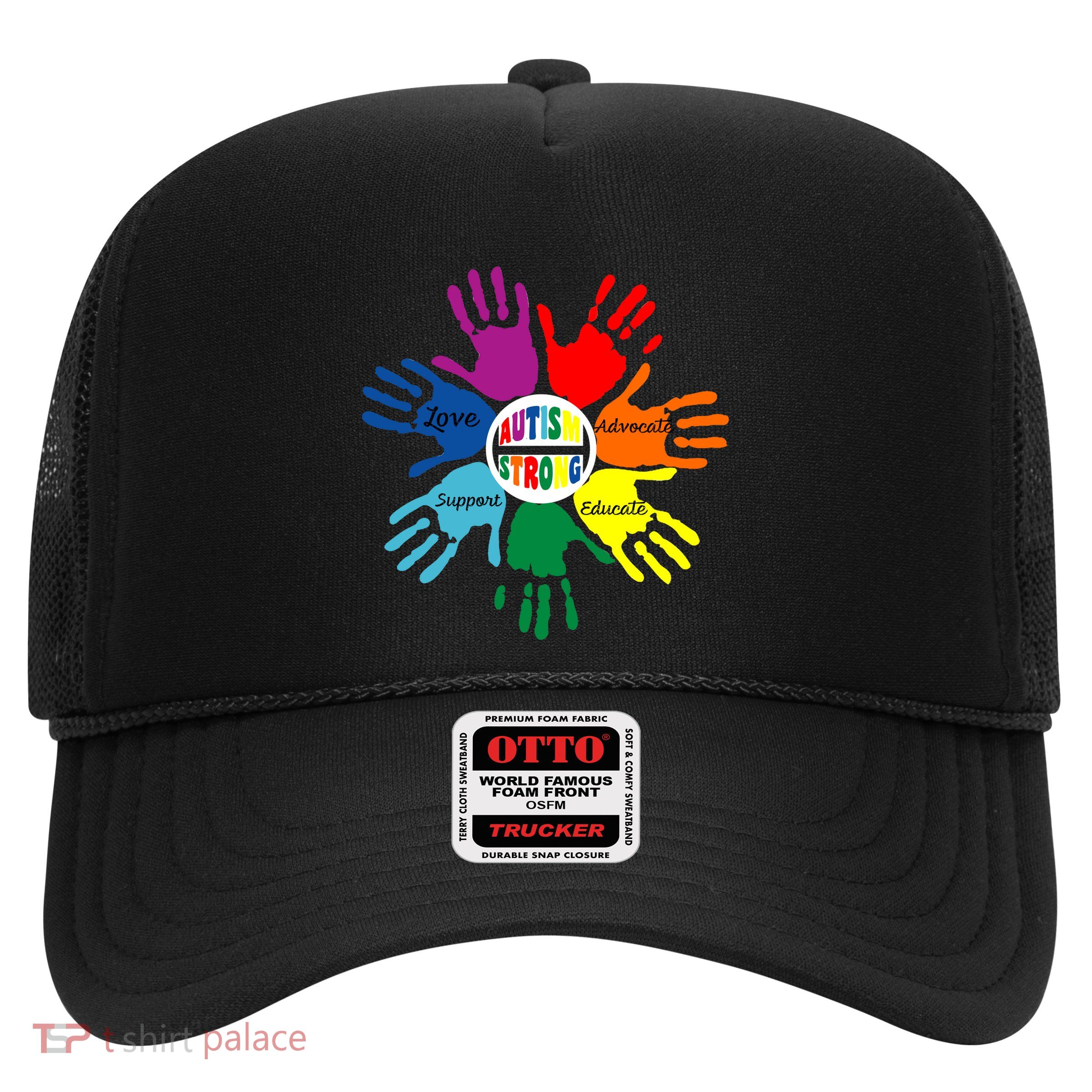 Autism Awareness Sign Language Hand Puzzle Support Trucker Hat