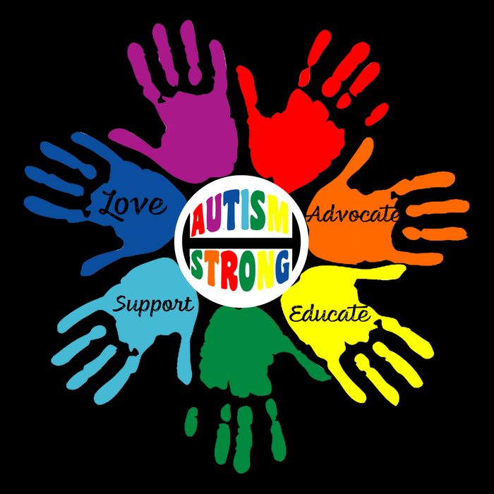 Autism Awareness Sign Language Hand Puzzle Support Cropped Pullover Crew