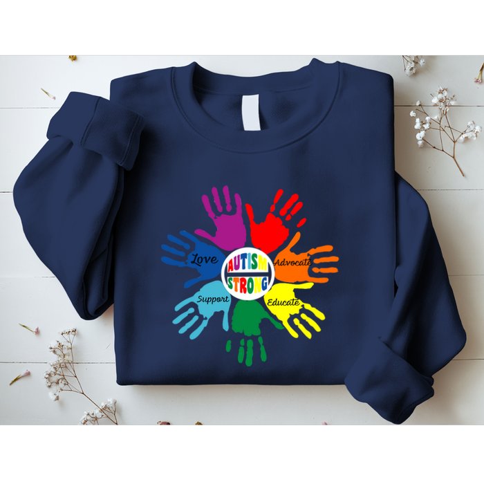 Autism Awareness Sign Language Hand Puzzle Support Sweatshirt
