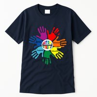 Autism Awareness Sign Language Hand Puzzle Support Tall T-Shirt