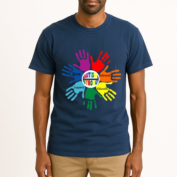 Autism Awareness Sign Language Hand Puzzle Support Tall T-Shirt