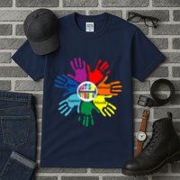 Autism Awareness Sign Language Hand Puzzle Support Tall T-Shirt