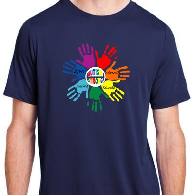 Autism Awareness Sign Language Hand Puzzle Support Adult ChromaSoft Performance T-Shirt