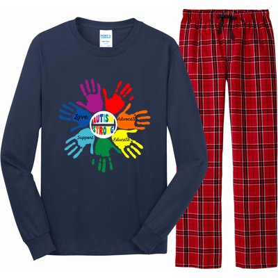 Autism Awareness Sign Language Hand Puzzle Support Long Sleeve Pajama Set