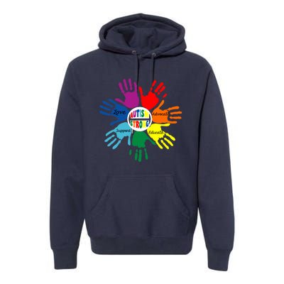 Autism Awareness Sign Language Hand Puzzle Support Premium Hoodie