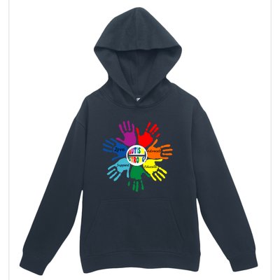 Autism Awareness Sign Language Hand Puzzle Support Urban Pullover Hoodie