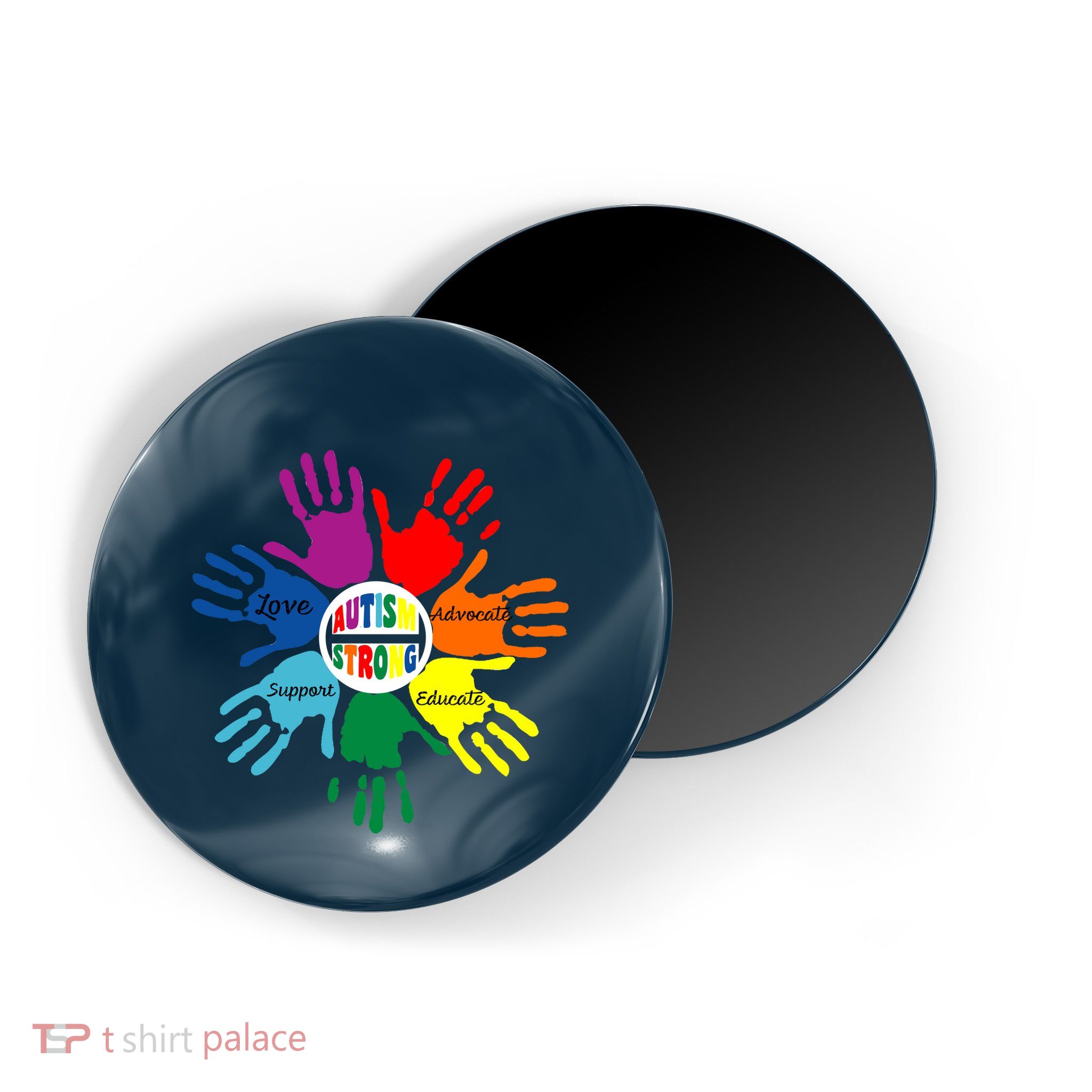 Autism Awareness Sign Language Hand Puzzle Support Magnet