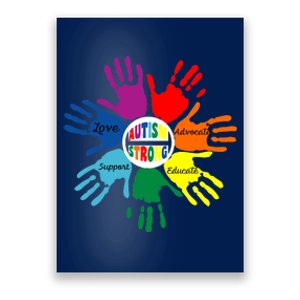 Autism Awareness Sign Language Hand Puzzle Support Poster