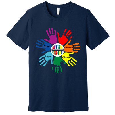 Autism Awareness Sign Language Hand Puzzle Support Premium T-Shirt