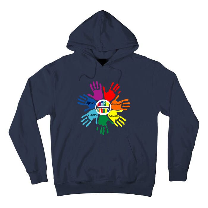 Autism Awareness Sign Language Hand Puzzle Support Tall Hoodie