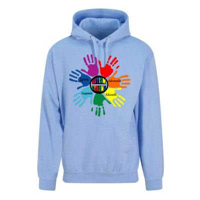 Autism Awareness Sign Language Hand Puzzle Support Unisex Surf Hoodie