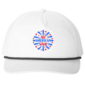 All American Studs Patriotic Stud American Funny Great Gift Snapback Five-Panel Rope Hat