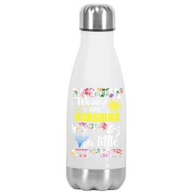 August Are Sunshine Mixed With Little Hurricane Fitted Gift Stainless Steel Insulated Water Bottle