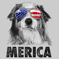 Aussie Australian Shepherd 4th Of July Merica American Flag Tie-Dye T-Shirt