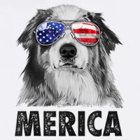 Aussie Australian Shepherd 4th Of July Merica American Flag Sustainable Bucket Hat