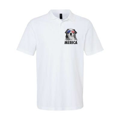 Aussie Australian Shepherd 4th Of July Merica American Flag Polo