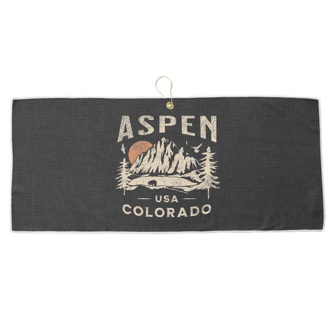 Aspen Large Microfiber Waffle Golf Towel