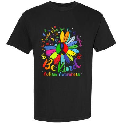 Autism Awareness Sunflower Be Kind Love Autism Awareness Garment-Dyed Heavyweight T-Shirt