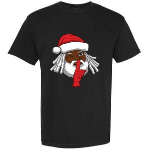 African American Santa Claus Christmas Party Decor Garment-Dyed Heavyweight T-Shirt