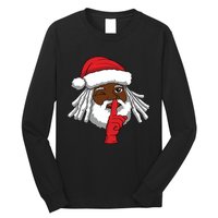 African American Santa Claus Christmas Party Decor Long Sleeve Shirt