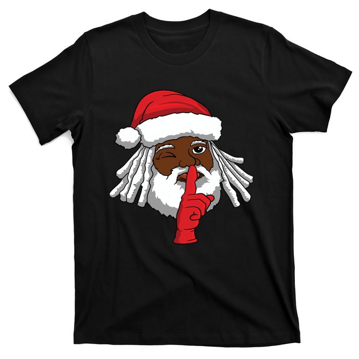 African American Santa Claus Christmas Party Decor T-Shirt