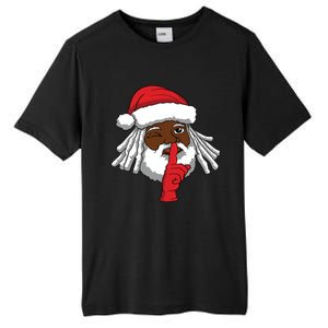 African American Santa Claus Christmas Party Decor Tall Fusion ChromaSoft Performance T-Shirt