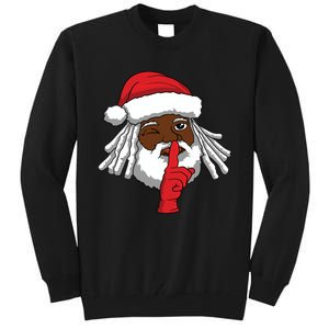 African American Santa Claus Christmas Party Decor Tall Sweatshirt