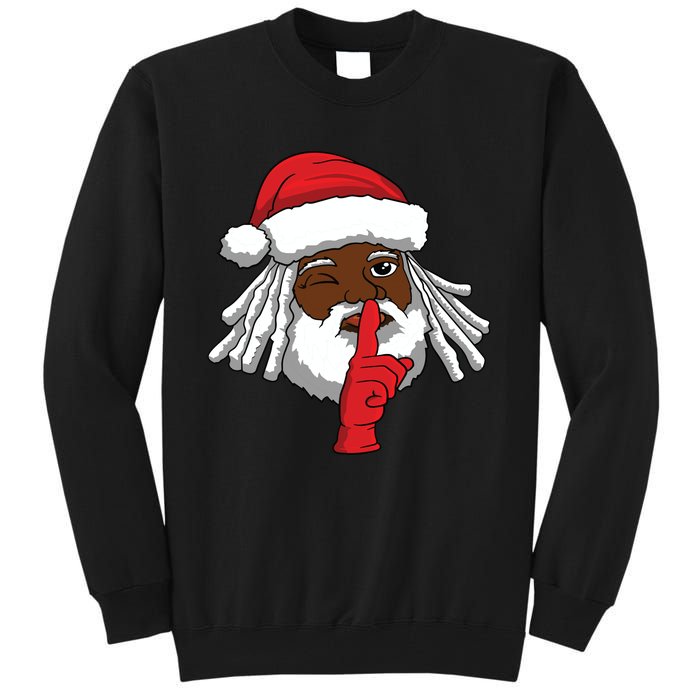 African American Santa Claus Christmas Party Decor Tall Sweatshirt