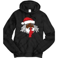 African American Santa Claus Christmas Party Decor Tie Dye Hoodie