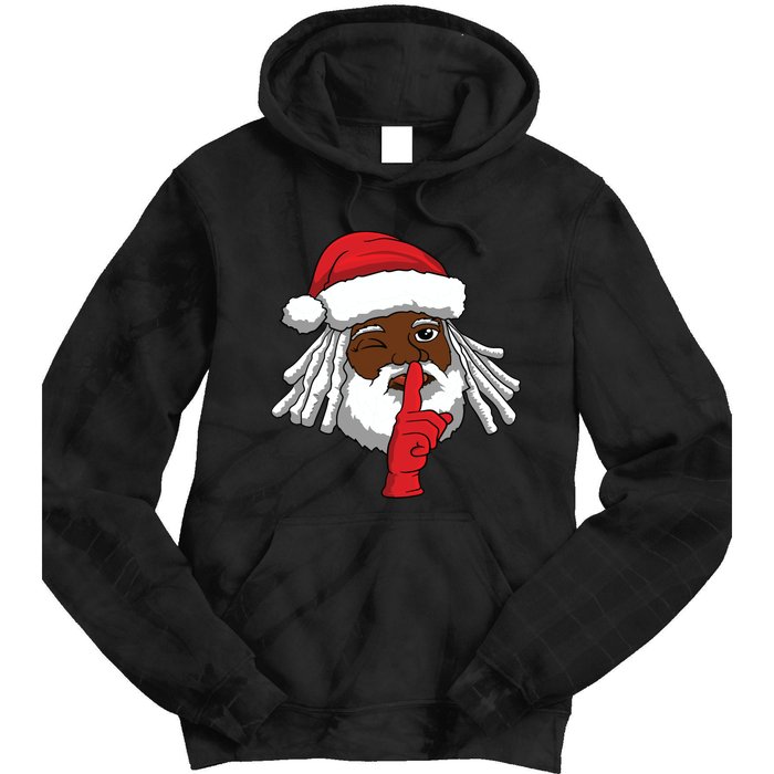 African American Santa Claus Christmas Party Decor Tie Dye Hoodie