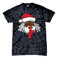 African American Santa Claus Christmas Party Decor Tie-Dye T-Shirt