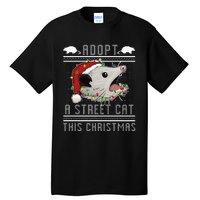 Adopt A Street Cat Funny Opossum Ugly Christmas Sweater Tall T-Shirt