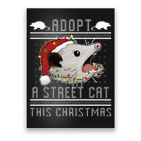 Adopt A Street Cat Funny Opossum Ugly Christmas Sweater Poster