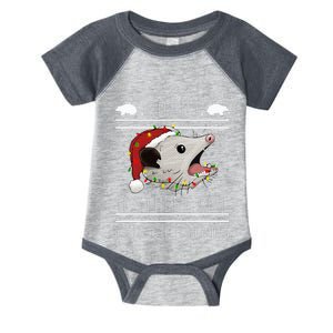 Adopt A Street Cat Funny Opossum Ugly Christmas Sweater Infant Baby Jersey Bodysuit