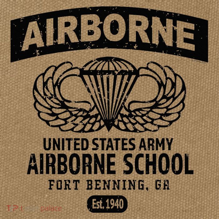Army Airborne School Fort Benning Ga Cotton Canvas Backpack