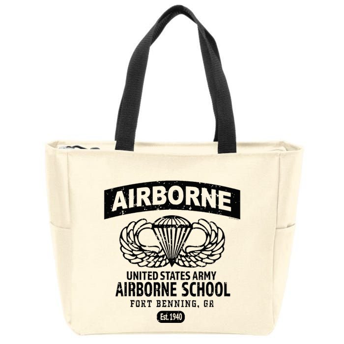 Army Airborne School Fort Benning Ga Zip Tote Bag