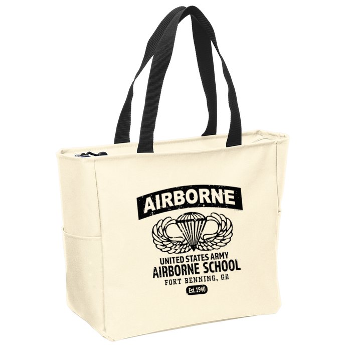 Army Airborne School Fort Benning Ga Zip Tote Bag