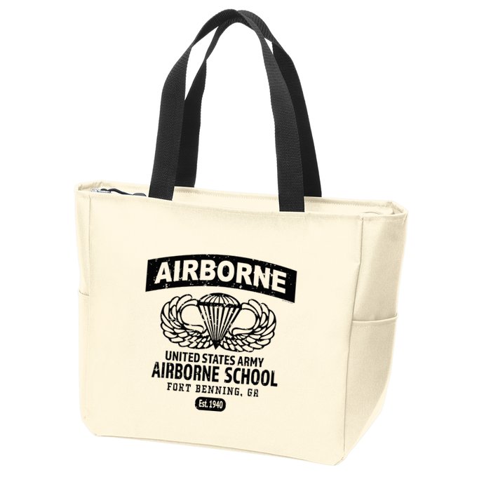 Army Airborne School Fort Benning Ga Zip Tote Bag