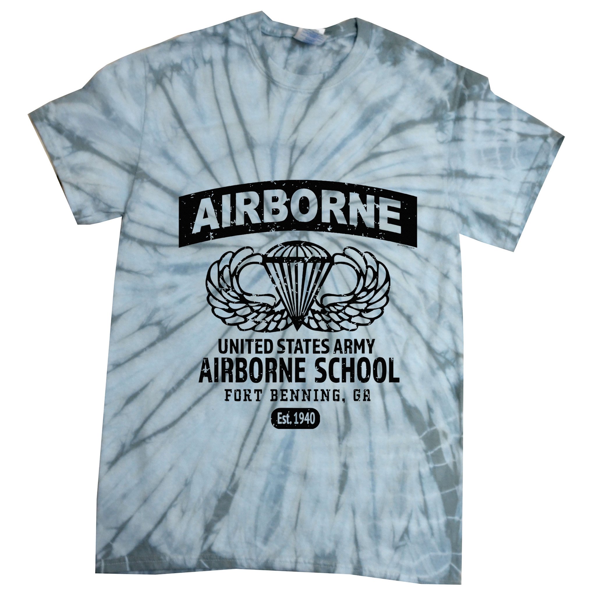 Army Airborne School Fort Benning Ga Tie-Dye T-Shirt